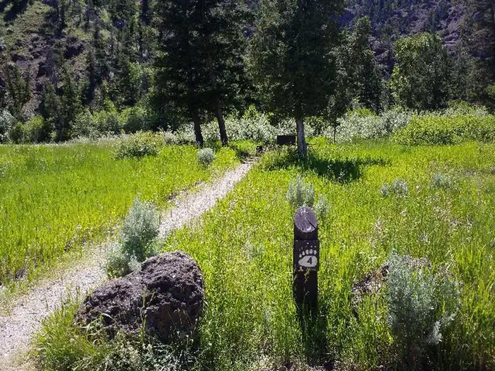 CLEARWATER CAMPGROUND — Entrance to campsite 4