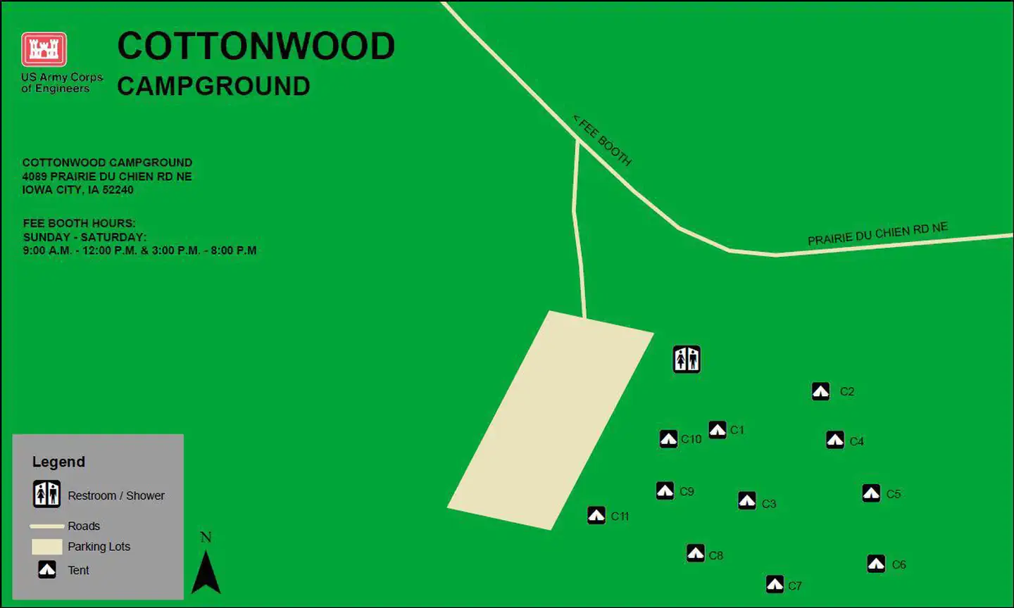 COTTONWOOD CAMPGROUND (IA) — Cottonwood Campground Map