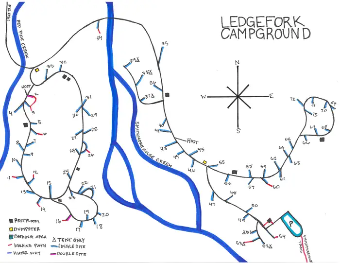 LEDGEFORK — Campground Map