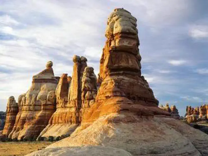 Canyonlands National Park Needles District Campground — A Sandstone Spire in the Chesler Park Area of Canyonlands Needles District
