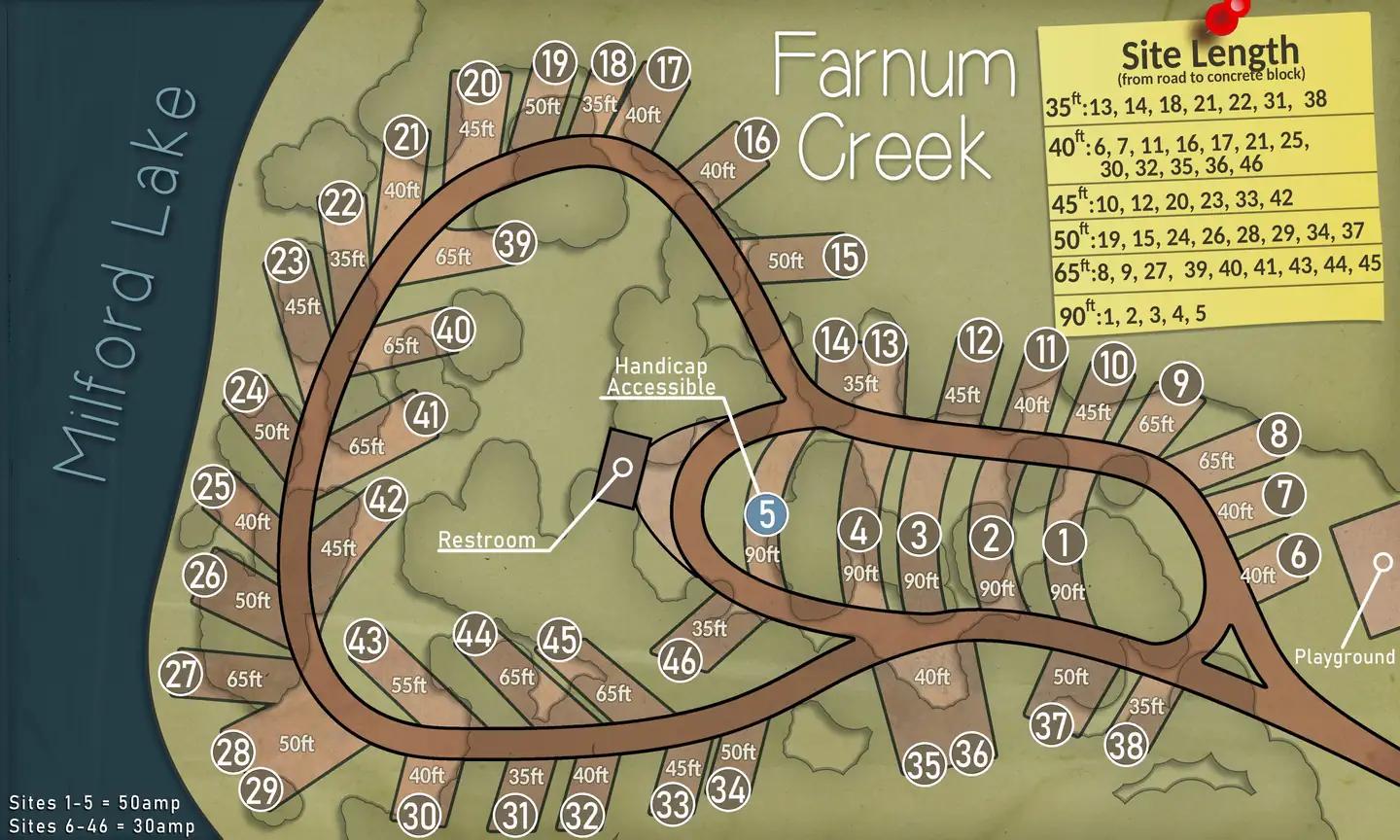 Farnum Creek — Farnum Creek Digital Campground Map