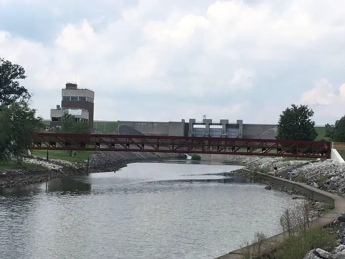 ALUM CREEK BELOW DAM AREA — Bike/Pedestrian Bridge