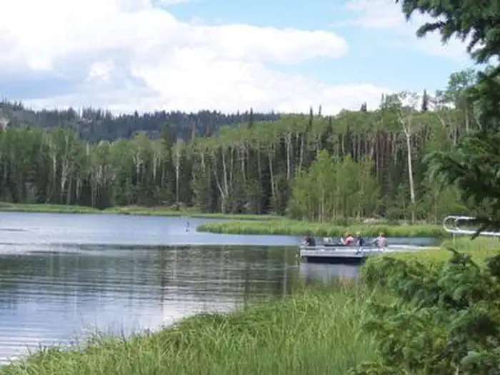 BARKER RECREATION AREA — Fishing dock on barker reservoir