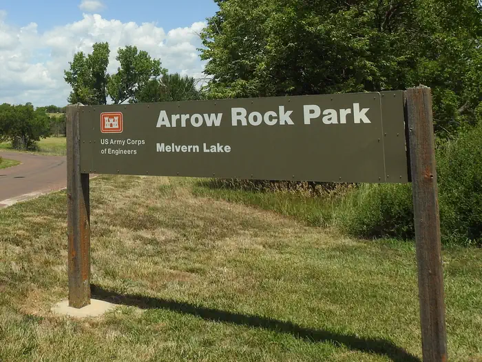 Arrow Rock — Entrance sign to Arrow Rock Park