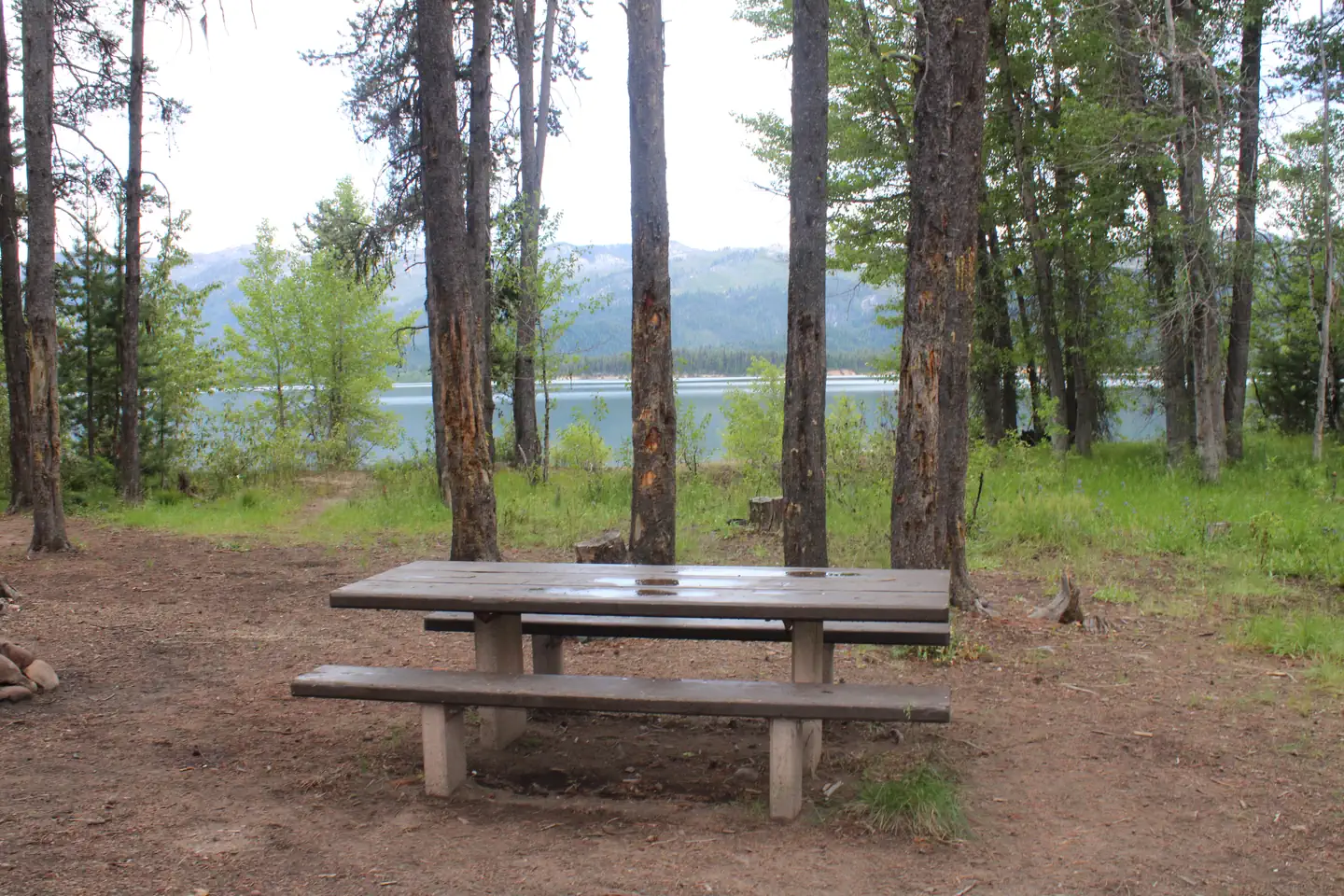 Barneys Campground (Boise National Forest, ID) — Site with view of Deadwood Reservoir