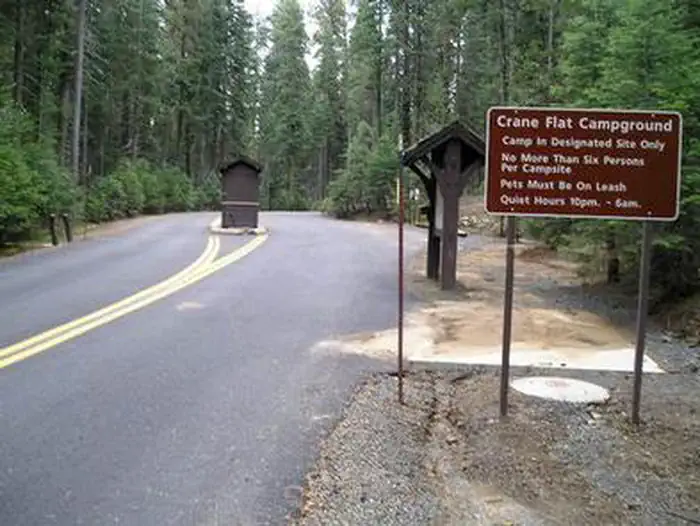 Crane Flat Campground — Crane Flat entrance
