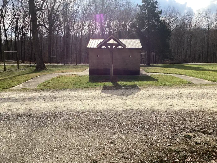 Shirley Creek Campground — A photo of vault toilets at Shirley Creek Campground