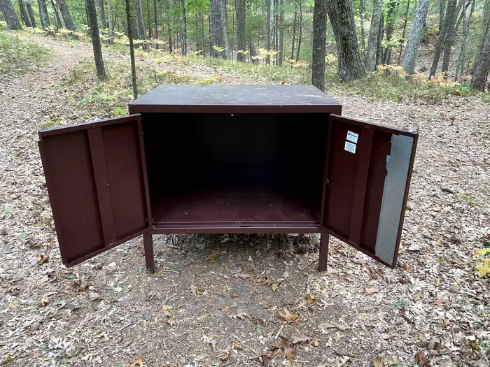 White Pine Backcountry Campground Permits — Food storage locker interior