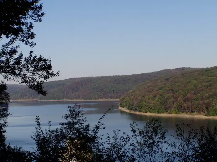 East Branch Campground — East Branch Lake looking East