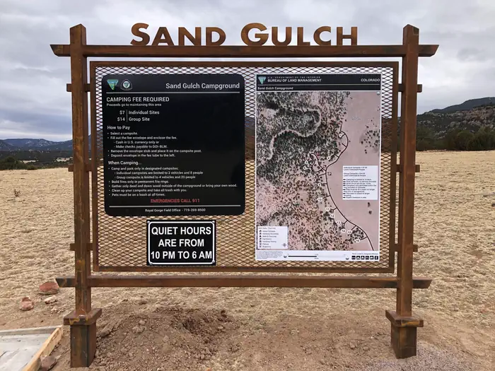 Sand Gulch Campground — Sand Gulch Kiosk