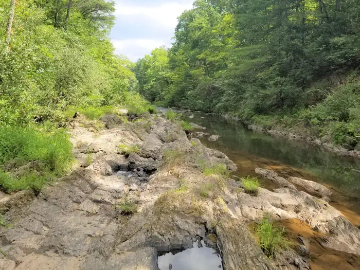 STEEL BRIDGE CAMPGROUND — Potts Creek at Steel Bridge Campground