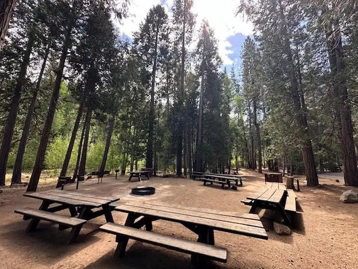 Aspen Hollow Group (Sequoia National Forest, CA) — Picnic table area at Aspen Hollow Group Site