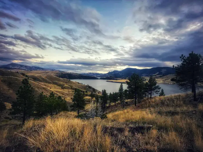 Log Gulch Campground — View from Juniper Trail. Trail accessed at Log Gulch