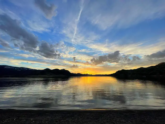 Log Gulch Campground — Sunset at neighboring Rec Site, Departure Point
