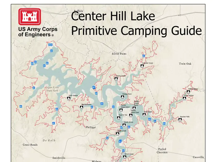 Center Hill Lake Primitive Camping Areas — Primitive Camping Guide