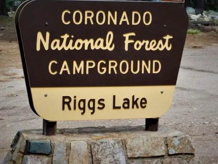 Riggs Lake — Riggs Flat Lake Campground Sign