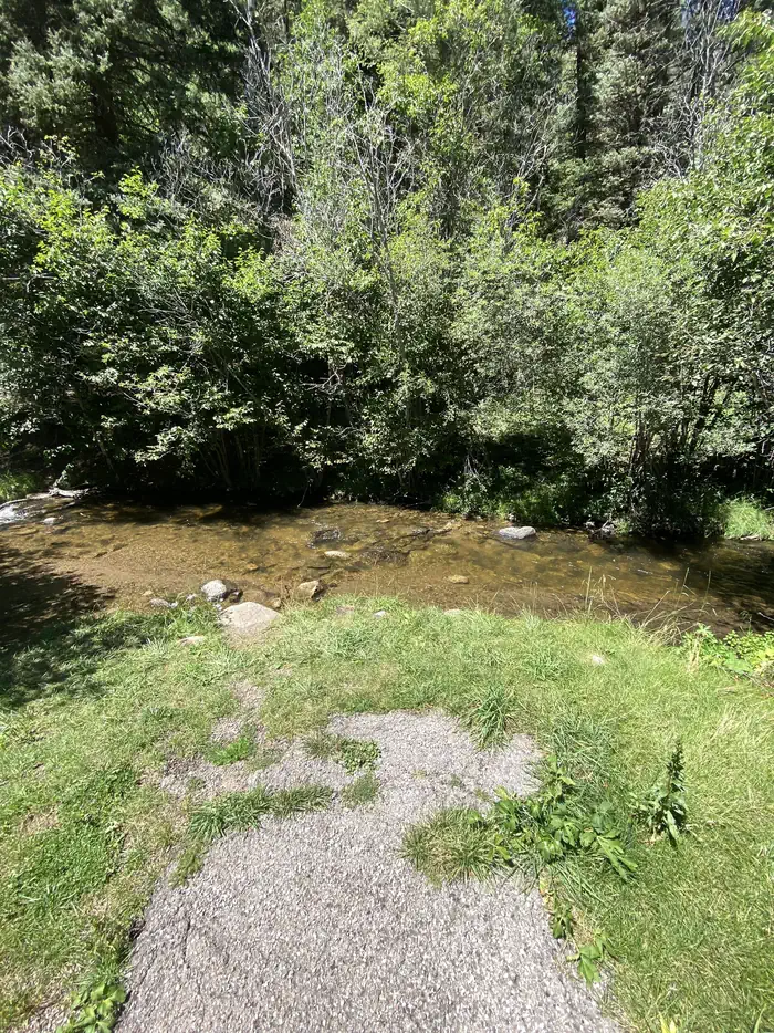 HOLY GHOST GROUP AREA — Trail in campsite runs by Holy Ghost Creek 