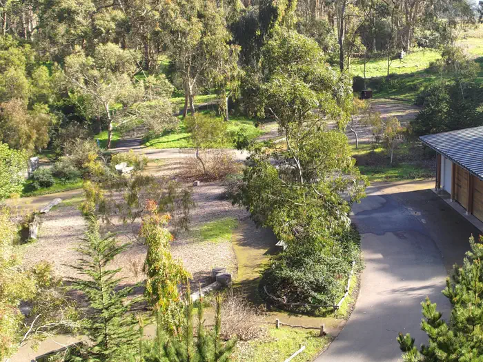 Rob Hill Group Campground — Trees and paved walkways at Rob Hill Campground