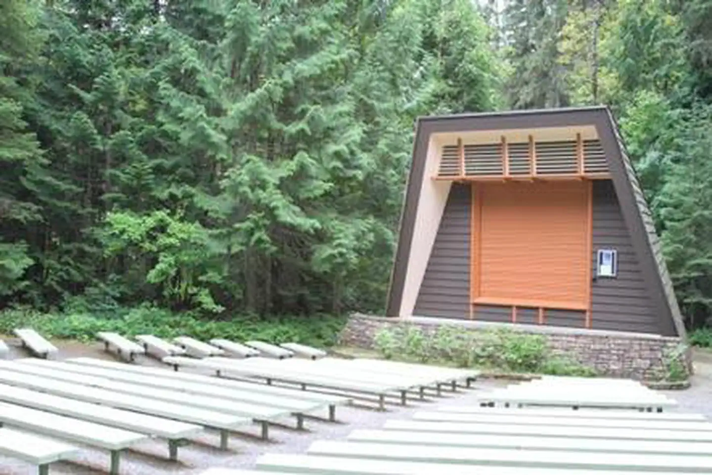 FISH CREEK CAMPGROUND — The amphitheater at Fish Creek Campground