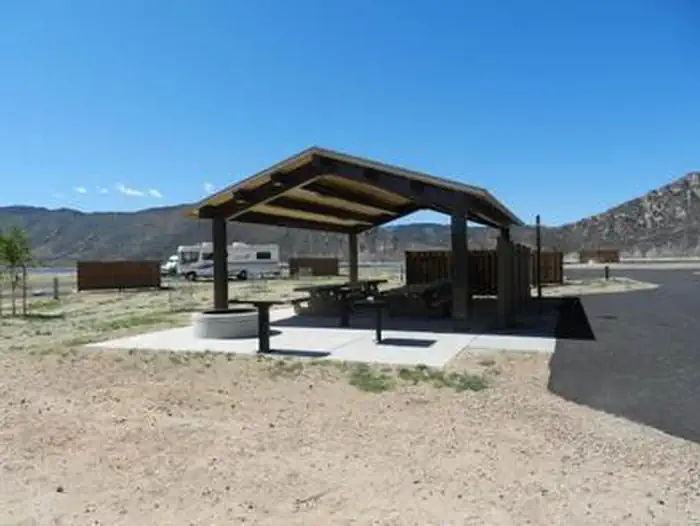 LUCERNE CAMPGROUND — Shade shelter pic