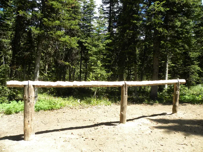CABIN CREEK CABIN — Stock Hitching Rail