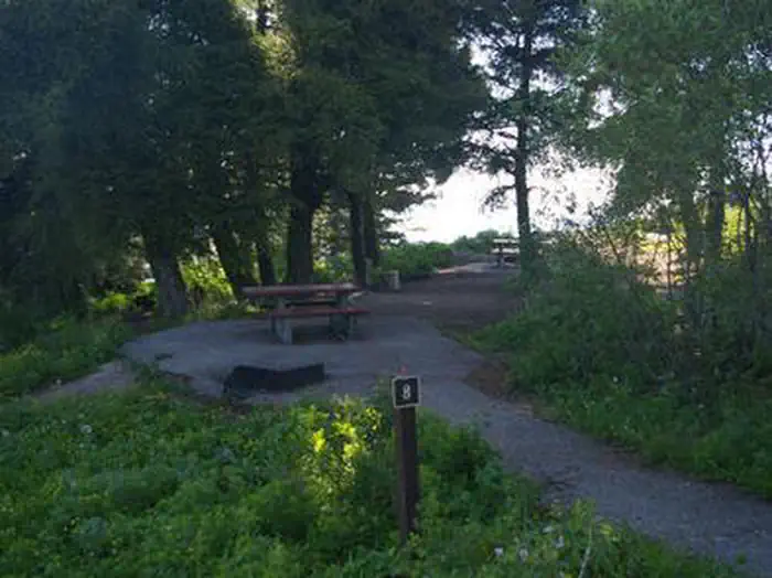 Shafer Butte — Partly shaded areas provide camping with picnic table, fire pit and tent pads for your stay.