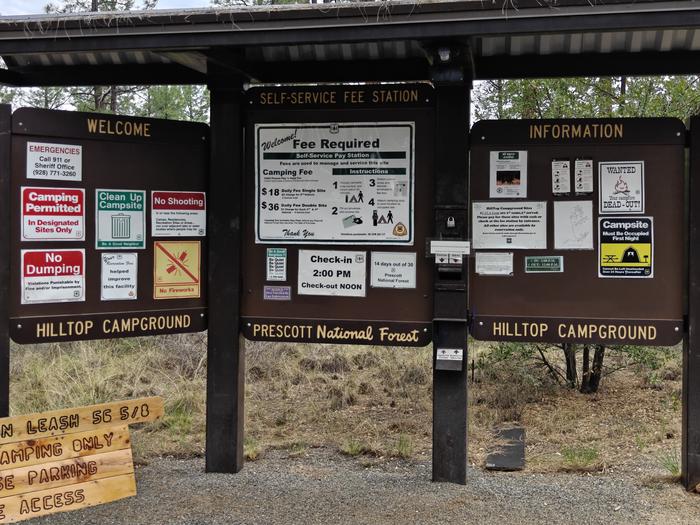 Hilltop Campground (AZ) — Hilltop Campground Information Kiosk