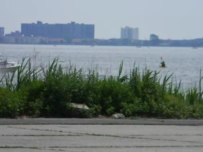 CAMP GATEWAY- BROOKLYN NY — A view of the city across the water