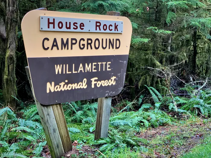 House Rock Campground — House Rock Campground located in the Willamette National Forest.