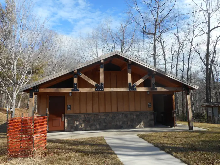 SHERANDO LAKE GROUP CAMP — Group camp bathhouse