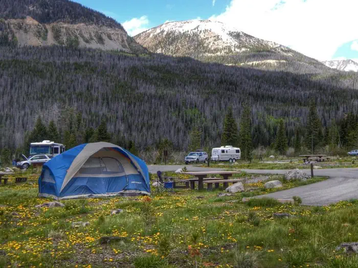 Rocky Mountain National Park Timber Creek Campground — Tent at Timber Creek Campground