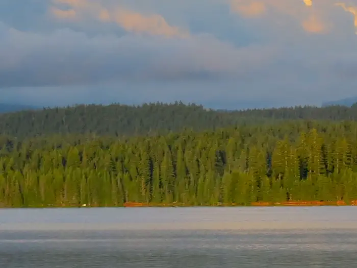 Oak Fork Campground (Timothy Lake, OR) — Looking out from Oak Fork at Timothy Lake