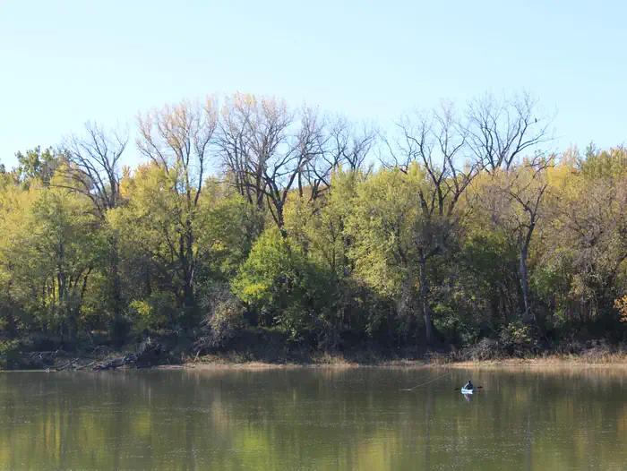 COTTONWOOD RECREATION AREA — Fishermen out on Des Moines River.