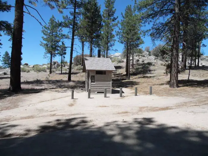 Big Pine Equestrian Group Campground — Big Pine Vault Bathroom