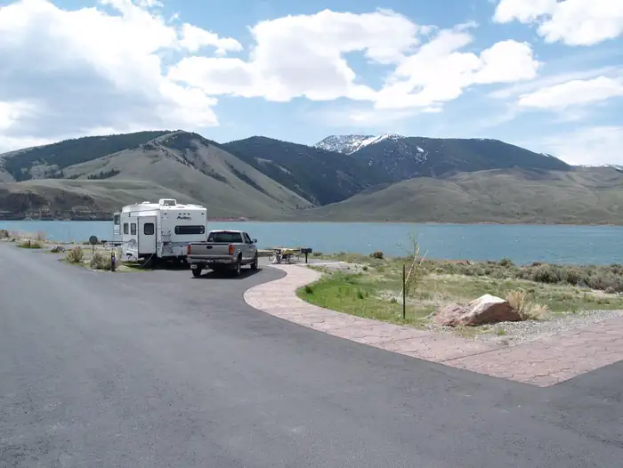 Joe T. Fallini Recreation Site — Campsite on the reservoir.