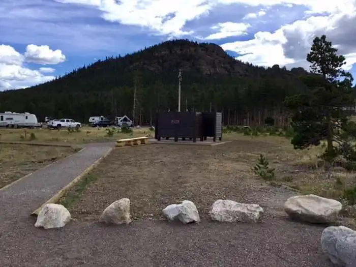 Rocky Mountain National Park Glacier Basin Campground — Solar Shower Stall in Loop D