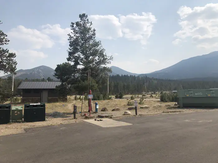 Rocky Mountain National Park Glacier Basin Campground — Dump, fill, trash and recycling