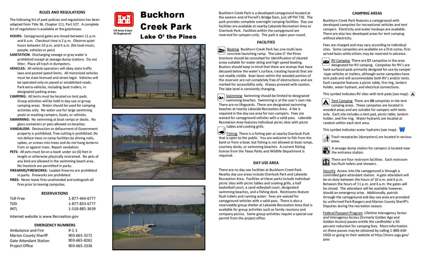BUCKHORN CREEK — Buckhorn Brochure Front