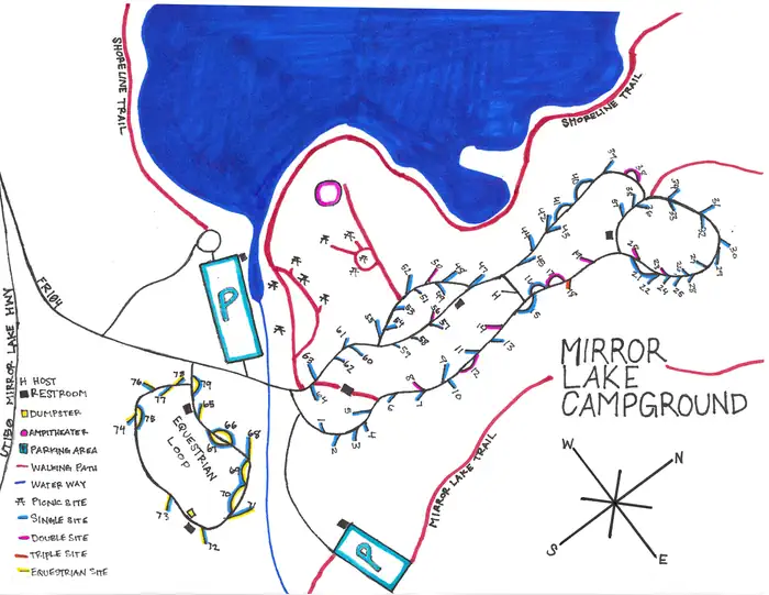 MIRROR LAKE — Campground Map
