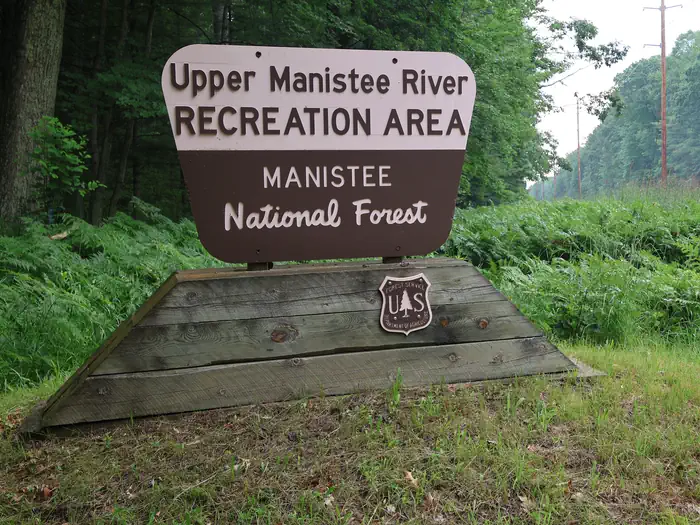 Upper Manistee River Backcountry Campsites — Upper Manistee River Recreation Area Portal Sign