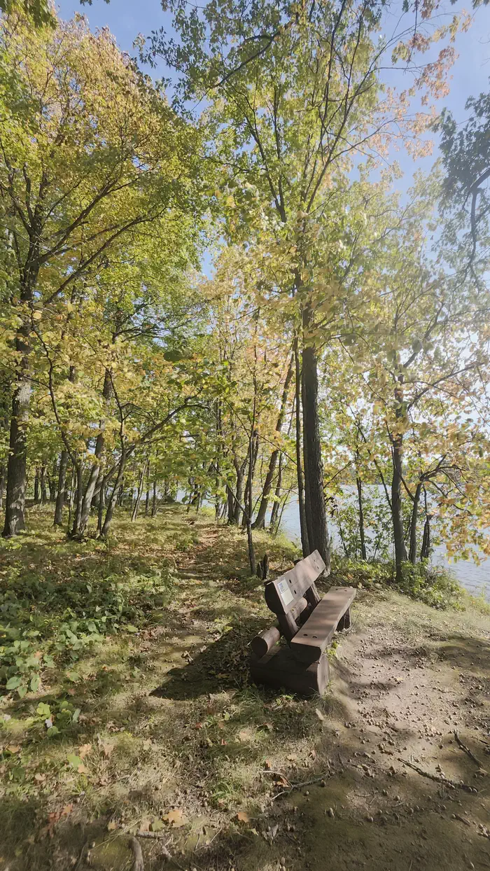 NAMEKAGON — Bench along the shore of Namekagon.