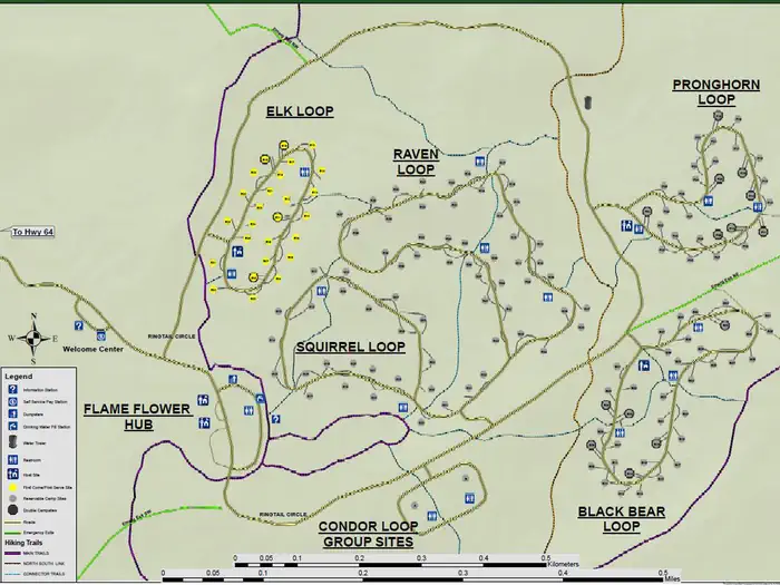 Tusayan - Montane — Tusayan-Montane Campground Map
