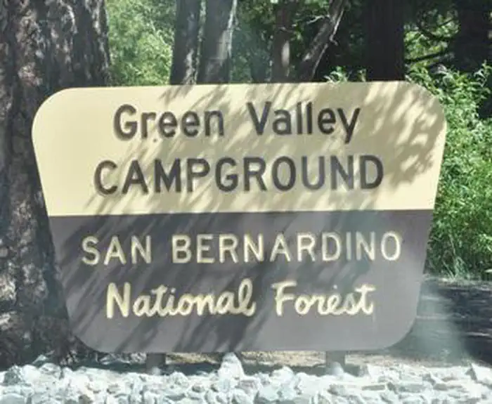 GREEN VALLEY — Green Valley Campground Sign