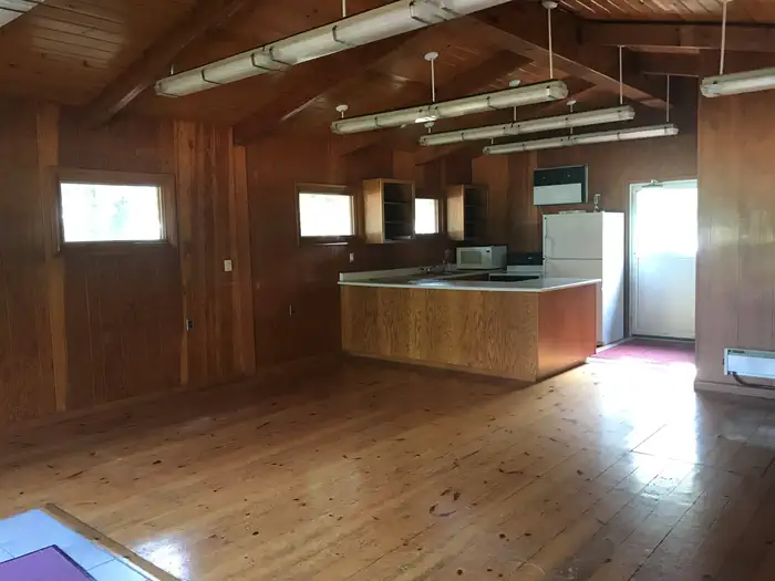 MINER'S RETREAT ENCLOSED SHELTER (IA) — Interior of Miners Retreat Enclosed Shelter - Whitebreast Beach (IA)
