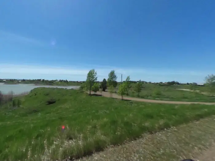 West End Tent and Trailer Campground — A view of Campsite 8 from the road.