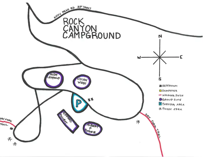 ROCK CANYON — Campground Map
