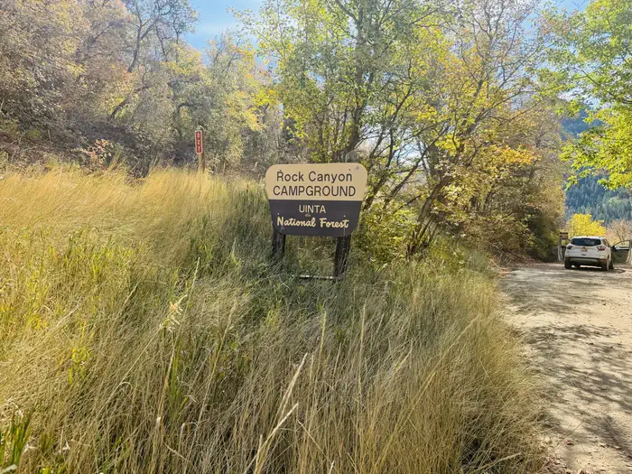 ROCK CANYON — Campground sign