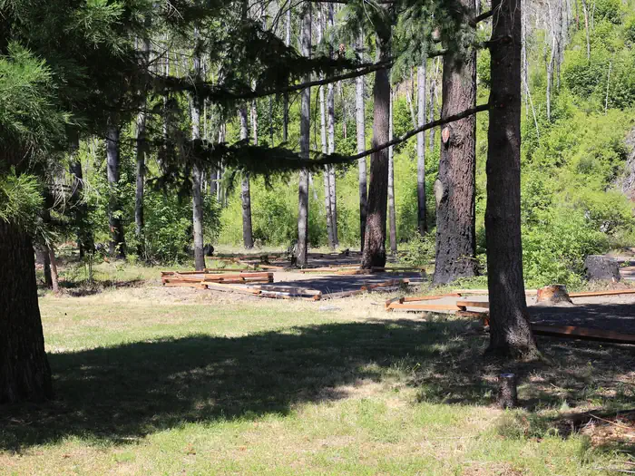 Lone Pine Group Campground — View in to Campground Area