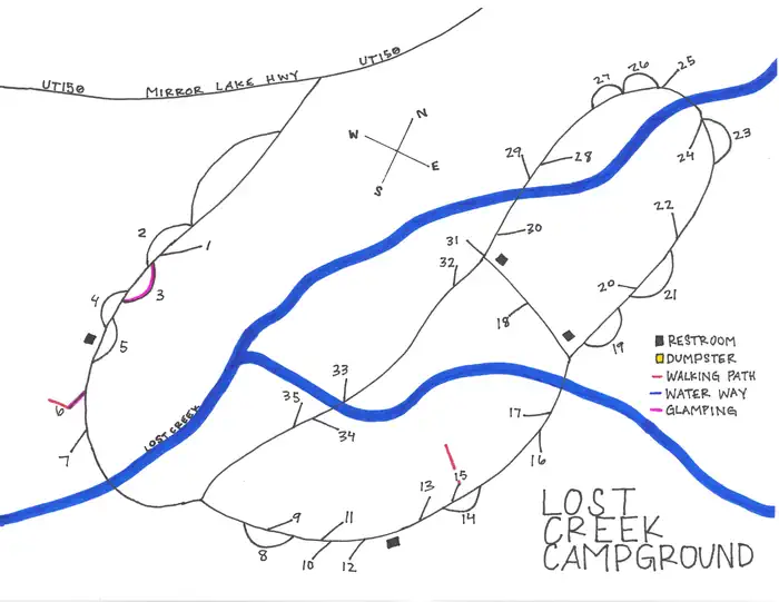 Lost Creek Campground — Campground Map