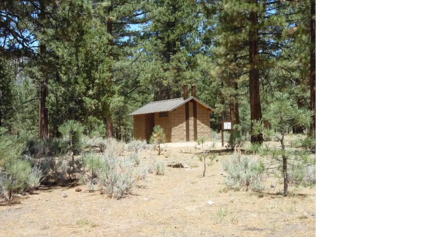 Heart Bar Campground — Heart Bar Vault Bathroom.
